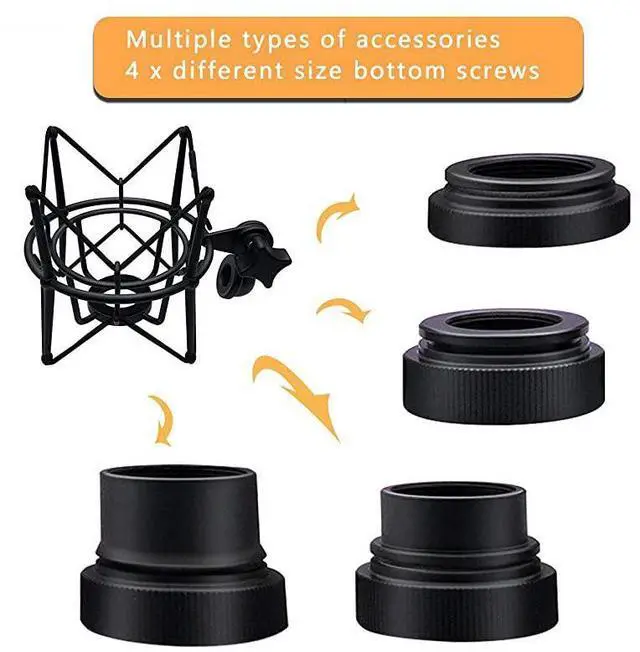 Alt view image 5 of 7 - Microphone Shock Mount Mic Holder Anti Vibration Spider Shockmount Compatible with Many Condenser Mics Like AT2020 MXL 770 MXL 990 Samson G Track Pro Rode Procaster NT1A Neumann U87 etc