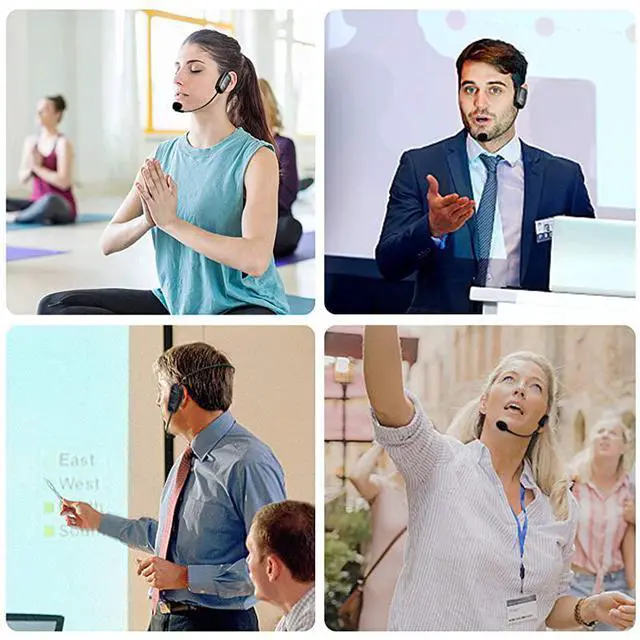 Alt view image 6 of 7 - for Microphone Headset UHF Mic Headset and Handheld 2 in 1 160 ft Range for Voice Amplifier Stage Speakers Teacher Tour Guides Fitness InstructorDo Not Support PhoneMacLaptop