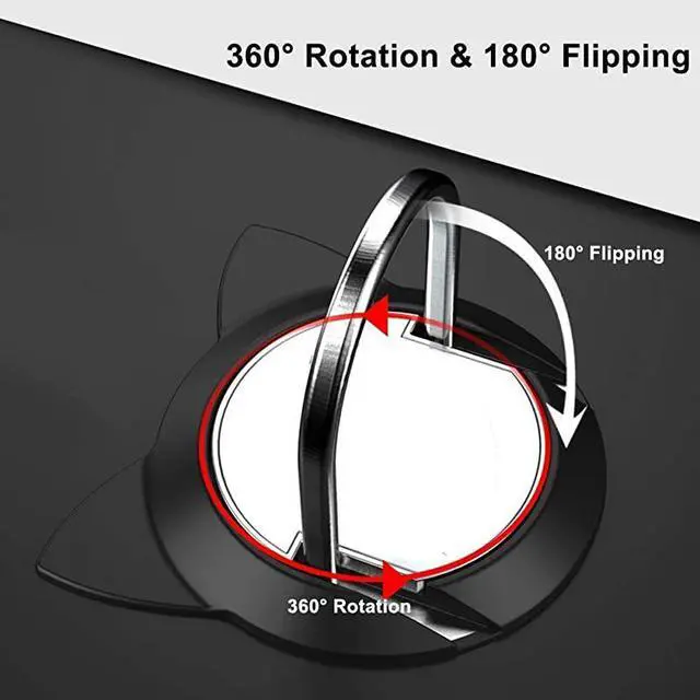 Alt view image 5 of 6 - Phone Ring Holder for Magnetic Car Mount360 Rotating Metal Finger Ring Pop Grip Socket for Smartphones 3 Pack Rose Gose Silver Blue