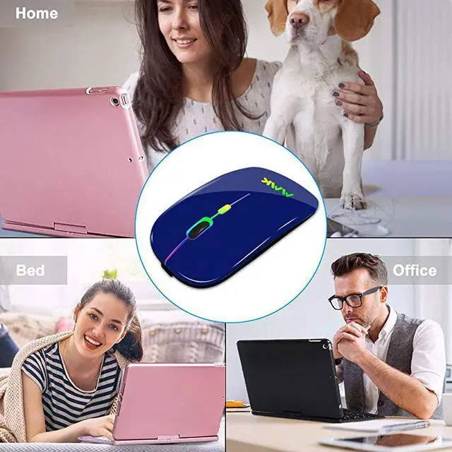 Alt view image 6 of 7 - Mouse DualMode Slim Rechargeable Wireless Mouse50+24G Receiver1600DPI Portable Mouse for MacBookLaptops Windows 8Windows10Mac OS X 1010iPad OS 13 or Later