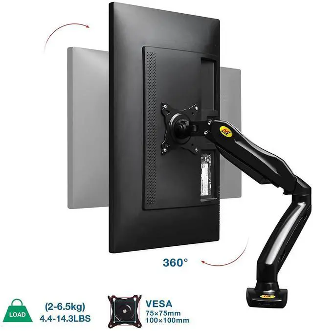 Alt view image 3 of 7 - for NB North Bayou Monitor Desk Mount Stand Full Motion Swivel Monitor Arm Gas Spring for 17''-27'' Computer Monitor from 4.4lbs to 14.3lbs