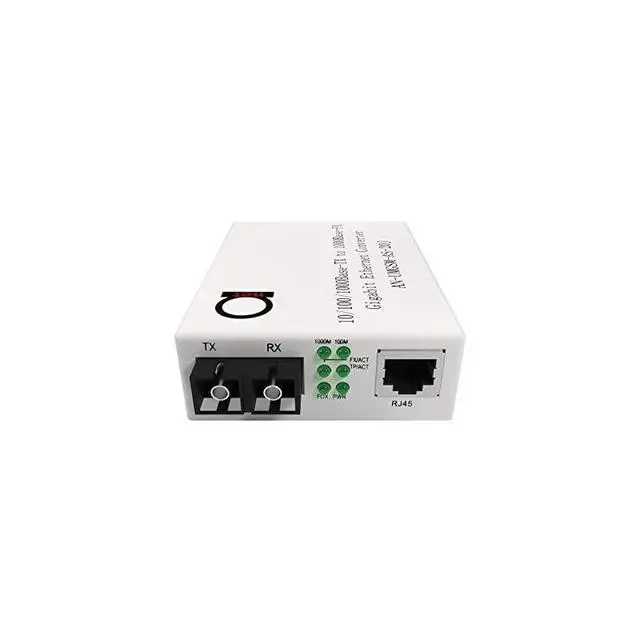Alt view image 2 of 7 - Mode Gigabit Fiber Media Converter BuiltIn Fiber Module 20 km 1242 miles SC to UTP Cat5e Cat6 101001000 RJ45 Auto Sensing Gigabit or Fast Ethernet Speed Jumbo Frame LLF Support