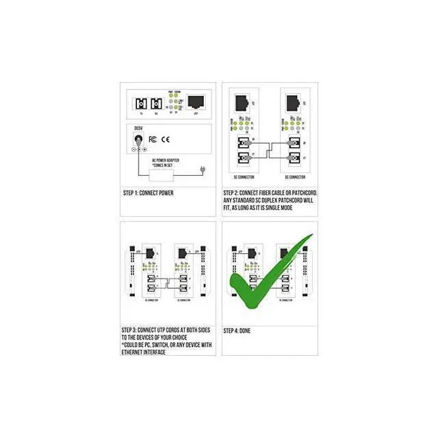 Alt view image 5 of 7 - Mode Gigabit Fiber Media Converter BuiltIn Fiber Module 20 km 1242 miles SC to UTP Cat5e Cat6 101001000 RJ45 Auto Sensing Gigabit or Fast Ethernet Speed Jumbo Frame LLF Support