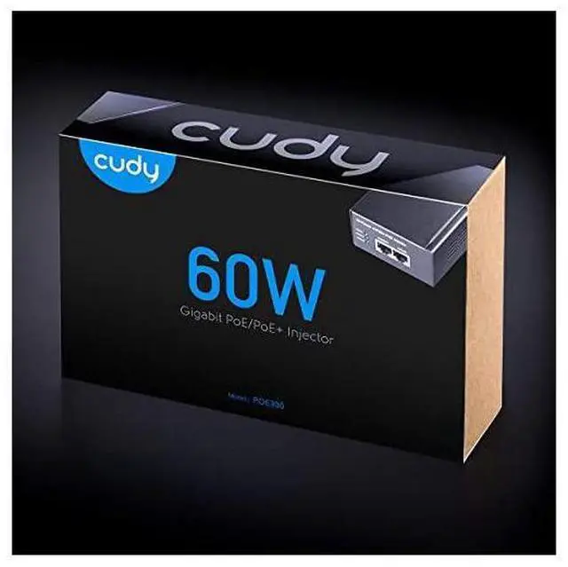 Alt view image 7 of 7 - POE300 60W Gigabit Ultra PoE+ Injector Up to 60W Ultra Power Supply 101001000Mbps Shielded RJ45 IEEE 8023af8023at Compliant Not Support 8023 btPoE++ Passive PoE Metal housing