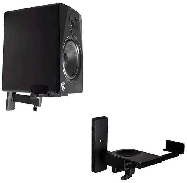 Main image of FOR-Pair RHSB8 Wall Mount Swivel Home Theater Bookshelf Speaker Brackets,Black