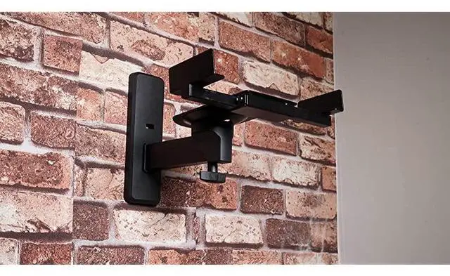 Alt view image 4 of 7 - FOR-Pair RHSB8 Wall Mount Swivel Home Theater Bookshelf Speaker Brackets,Black