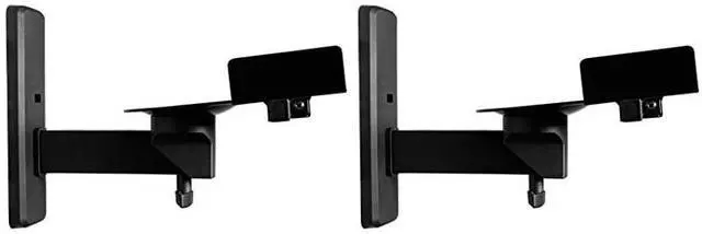 Alt view image 5 of 7 - FOR-Pair RHSB8 Wall Mount Swivel Home Theater Bookshelf Speaker Brackets,Black