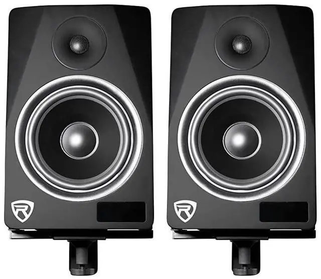 Alt view image 6 of 7 - FOR-Pair RHSB8 Wall Mount Swivel Home Theater Bookshelf Speaker Brackets,Black