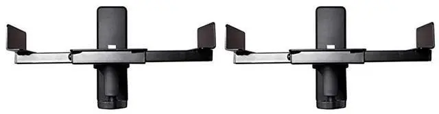 Alt view image 7 of 7 - FOR-Pair RHSB8 Wall Mount Swivel Home Theater Bookshelf Speaker Brackets,Black