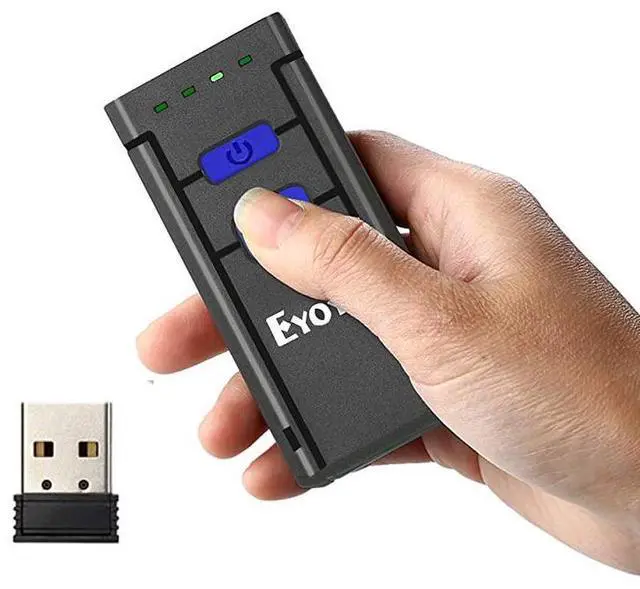 Main image of Mini 1D Wireless Barcode ScannerCompatible with Bluetooth Function 24GHz Wireless Wired Connection Portable Barcode Reader Work With Windows MacAndroid iOS Phones Tablets or Computers