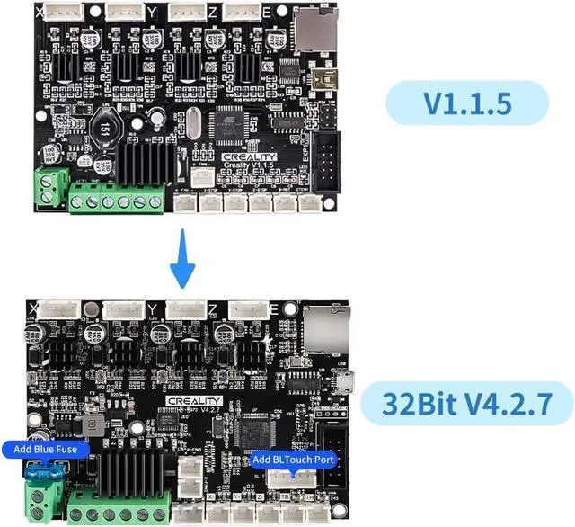 Alt view image 4 of 6 - FOR Official 3D Printer Ender 3 Upgraded Silent Board Motherboard V4.2.7 with TMC2225 Driver Marlin 2.0.1 for Ender 3/ Ender 3 V2/ Ender 3 Pro/Ender 3 Max/Ender 3 Neo/3 V2 Neo/3 Max Neo