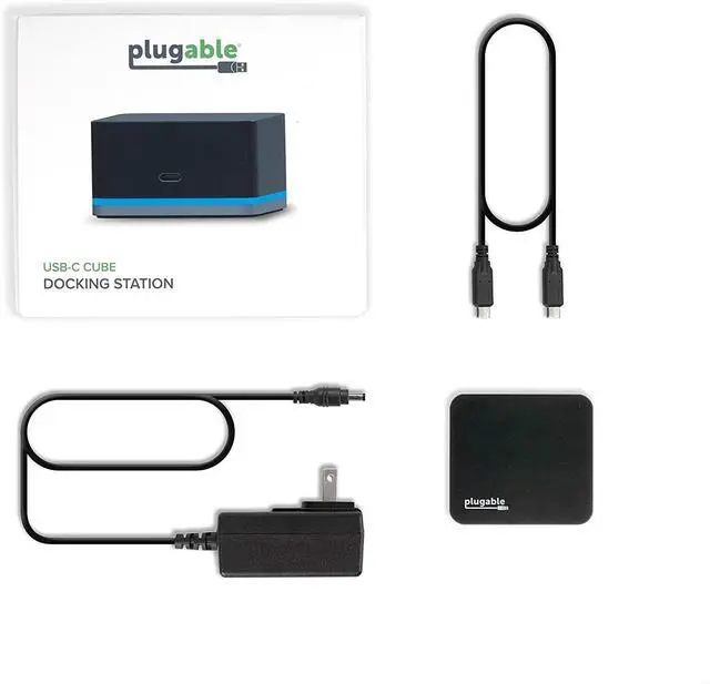 Alt view image 6 of 7 - FOR Plugable USB C Cube - Mini Docking Station Compatible with Thunderbolt 3 Ports and Specific USB-C Systems (No Host Charging Connect 1x HDMI up to 4K @30Hz Monitor Ethernet 3X USB Ports)