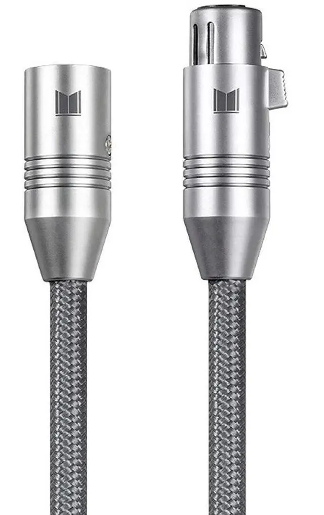 Main image of Monolith XLR Balanced M/F Audio Cable - 2 Meter, 24K Gold Plated Auxiliary Cord, Oxygen Free Copper, Professional, Premium Home Audio