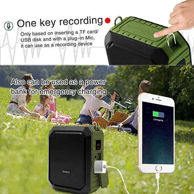 Alt view image 6 of 7 - FOR-Personal Waterproof Voice Amplifier Wired Headset Microphone Small Bluetooth Pa Speaker 18W 4400mAh Rechargeable Wearable Mic System for Teachers or Outdoors Wired Version