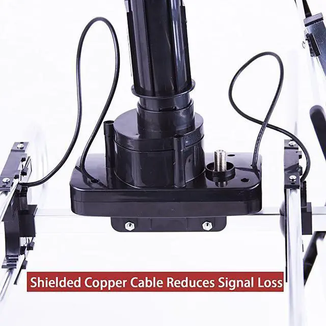 Alt view image 7 of 7 - Outdoor HD TV Antenna Strongest Up to 200 Miles Long Range with Motorized 360 Degree Rotation UHFVHFFM Radio with Infrared Remote Control Advanced Design Plus Installation Kit