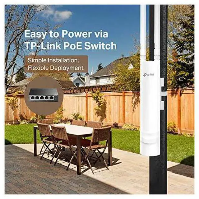 Alt view image 6 of 7 - Omada AC1200 Wireless Gigabit Outdoor Access Point | Business WiFi Solution w Mesh Support Seamless Roaming MUMIMO | PoE Powered | SDN Integrated | Cloud Access App EAP225Outdoor