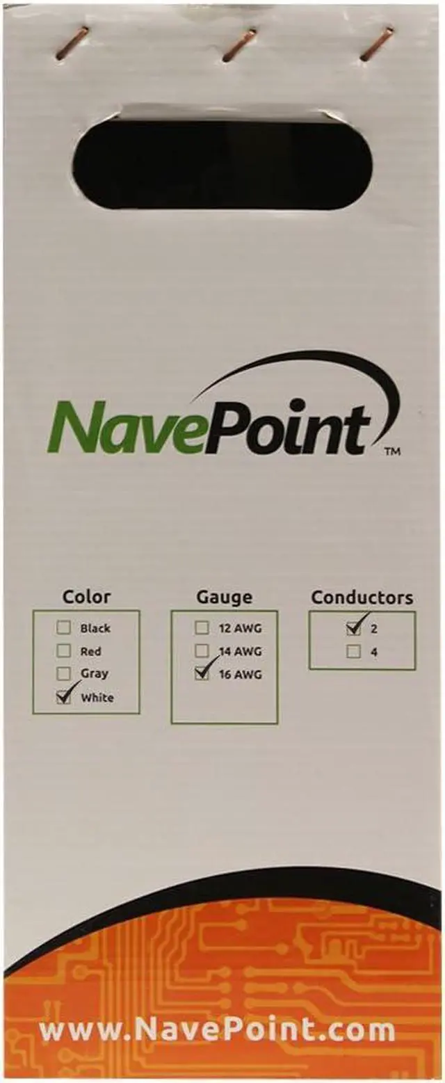Alt view image 2 of 3 - NavePoint 500ft in Wall Audio Speaker Cable Wire CL2 16/2 AWG Gauge 2 Conductor Bulk White