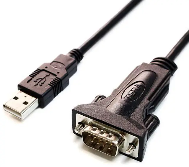 Main image of Premium USB 20 to RS232 Serial DB9 3 Ft Adapter Cable Supports Windows 10 8 7 Vista XP 2000 98 Linux and Mac Built with FTDI Chipset and Male Thumbscrews