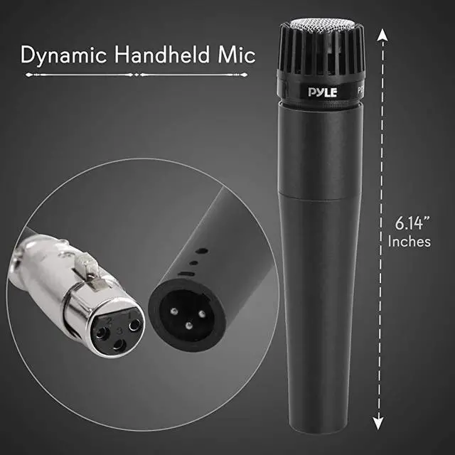 Alt view image 3 of 7 - Professional Handheld Moving Coil Microphone - Dynamic Cardioid Unidirectional Vocal, Built-in Acoustic Pop Filter, Includes 15ft XLR Audio Cable to 1/4'' Audio Connection - PDMIC78