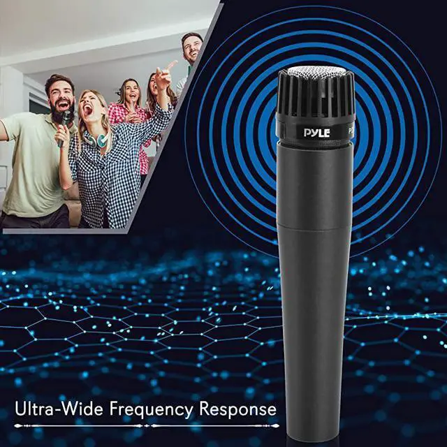 Alt view image 4 of 7 - Professional Handheld Moving Coil Microphone - Dynamic Cardioid Unidirectional Vocal, Built-in Acoustic Pop Filter, Includes 15ft XLR Audio Cable to 1/4'' Audio Connection - PDMIC78