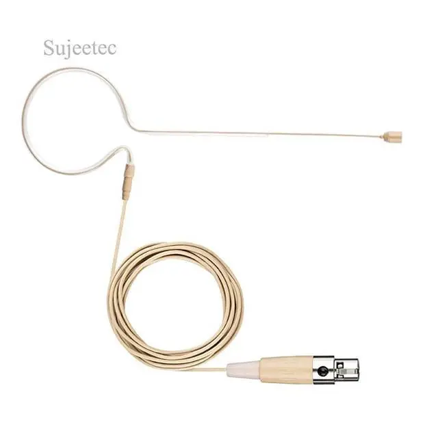 Alt view image 5 of 7 - FOR-Pro Earset Microphone Headset Headworn Microphone Over Ear Condenser Mic for AKG Wireless System Bodypack Transmitter Ideal for Singing Presentation Churches Lectures Beige