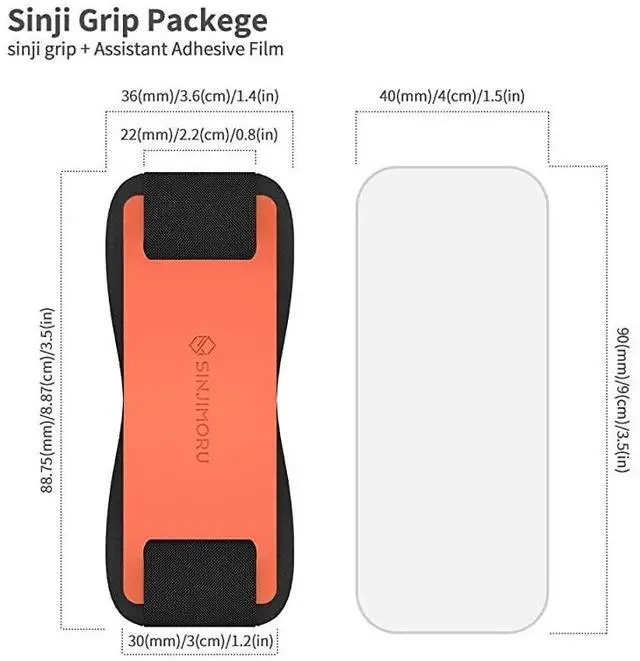 Alt view image 7 of 7 - Silicone Mobile Phone Grip with Stand Cell Phone Stand for Desk Secure iPhone Holder Strap for All Smartphone Sinji Grip Silicone Clementine