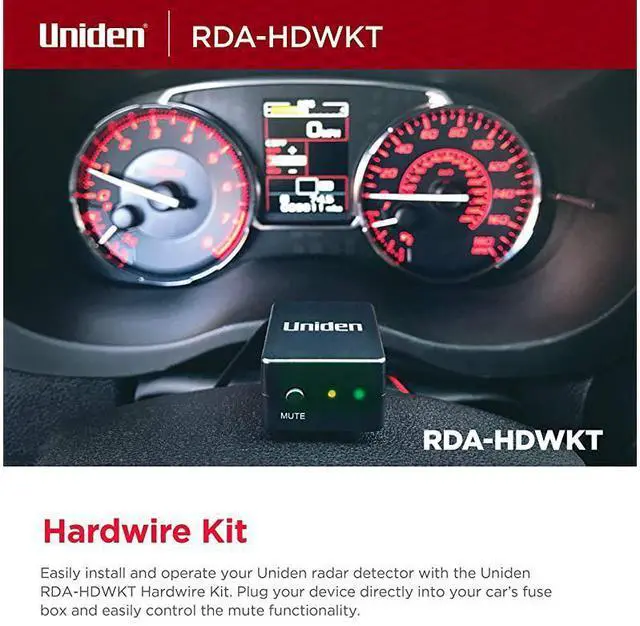 Main image of RDAHDWKT Radar Detector Smart Hardwire Kit with Mute Button LED Alert and Power LED for R7 R3 R1 DFR9 DFR8 DFR7 and DFR6
