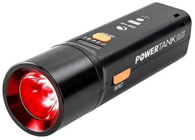 Alt view image 2 of 5 - FOR-PowerTank Glow 5000 Portable USB Rechargeable Power Bank + Red Flashlight 5000 mAh Capacity The Best Astronomy Flashlight MustHave 2in1 Accessory for Amateur Astronomers