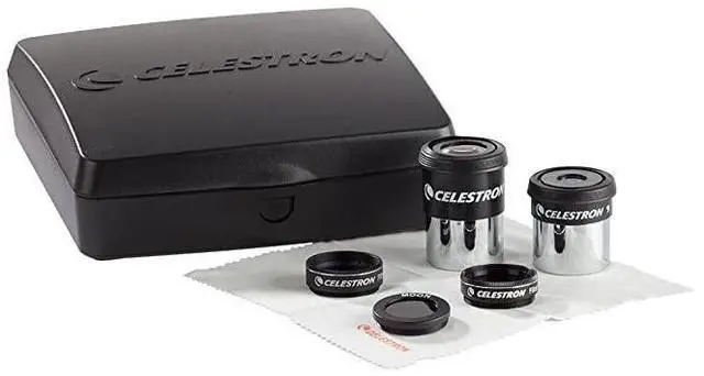 Main image of FOR-PowerSeeker Telescope Accessory Kit Includes 2x 125 Kellner Eyepieces 3 Colored Telescope Filters and Cleaning Cloth Telescope Eyepiece Kit for Beginners