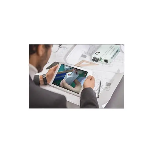 Alt view image 3 of 7 - FOR-ST Gigabit Fiber Media Converter Builtin ST Fiber Module 550 m 034 Miles 850 nm to UTP Cat5e 101001000 RJ45 Auto Sensing Gigabit or Fast Ethernet Jumbo Frame LLF Support