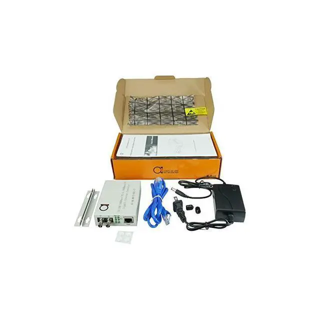 Alt view image 6 of 7 - FOR-ST Gigabit Fiber Media Converter Builtin ST Fiber Module 550 m 034 Miles 850 nm to UTP Cat5e 101001000 RJ45 Auto Sensing Gigabit or Fast Ethernet Jumbo Frame LLF Support