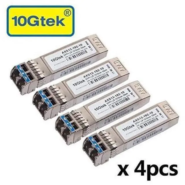 Main image of FOR-SFP+ Transceiver 10G 1310nm SMF up to 10 km Compatible with Cisco SFP10GLR Meraki MASFP10GBLR Ubiquiti UFSM10G Mikrotik Supermicro Netgear and More Pack of 4