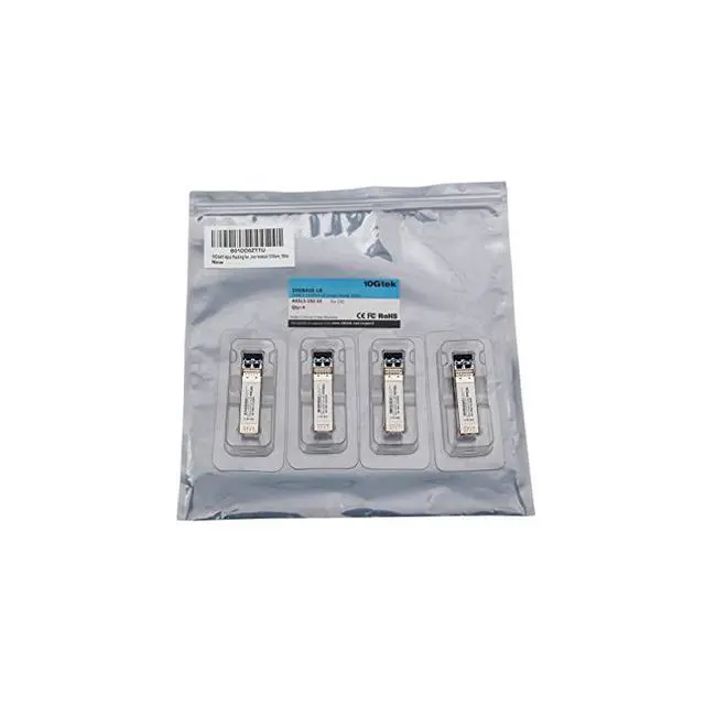 Alt view image 6 of 6 - FOR-SFP+ Transceiver 10G 1310nm SMF up to 10 km Compatible with Cisco SFP10GLR Meraki MASFP10GBLR Ubiquiti UFSM10G Mikrotik Supermicro Netgear and More Pack of 4