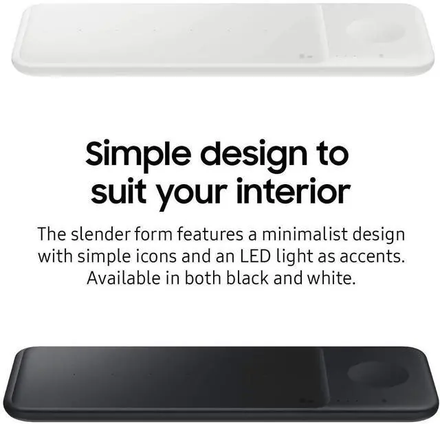 Alt view image 6 of 7 - FOR-Samsung Electronics Wireless Charger Trio Qi Compatible - Charge up to 3 Devices at Once - for Galaxy Phones Buds Watches and Apple iPhone Devices White (US Version)