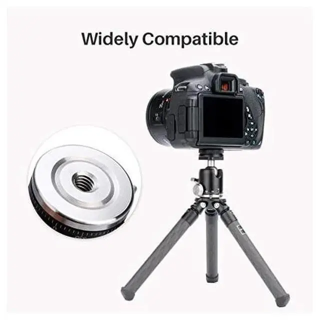 Alt view image 5 of 7 - Tripod Mini Ball Head with Cold Shoe - Metal Professional Panoramic Ballhead 360° Pan 90° Tilt Tripod Mount Adapter with 1/4" Screw for DSLR /Light Stand/Cell Phone/Monopod/Gopro