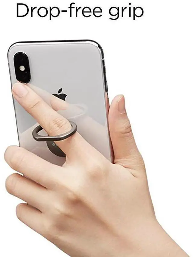 Alt view image 2 of 7 - FOR-Style Ring 360 Cell Phone RingPhone GripStandHolder for All Phones and Tablets Compatible with Magnetic Car Mount Gun Metal