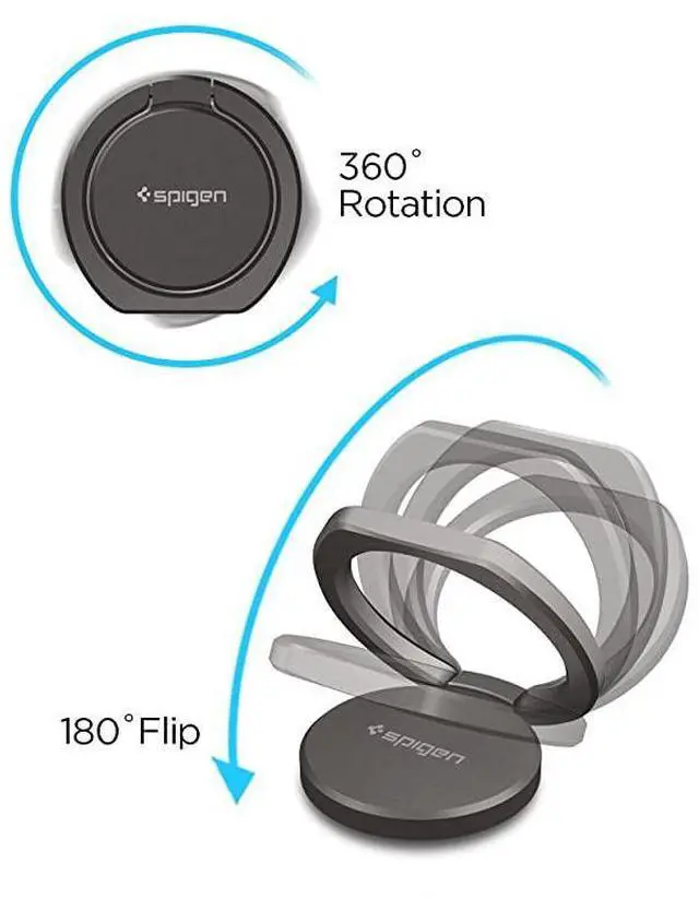 Alt view image 5 of 7 - FOR-Style Ring 360 Cell Phone RingPhone GripStandHolder for All Phones and Tablets Compatible with Magnetic Car Mount Gun Metal