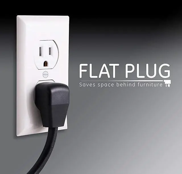 Alt view image 5 of 7 - Sur Protector 12 Outlet Power Strip 2 USB Ports ExtraLong 8ft Power Cord Flat Plug Power Filter Circuit Breaker 4320 Joules Warranty Black 11824