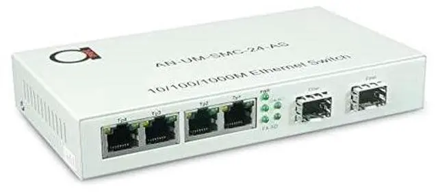 Main image of FOR-x Open SFP Slot + 4 x UTP Cat5eCat6 101001000 Copper Ports Gigabit Ethernet Fiber Media Converter Mini Switch AutoSensing SFP Slot Supporting Any Mini GBICSFP Gigabit Type