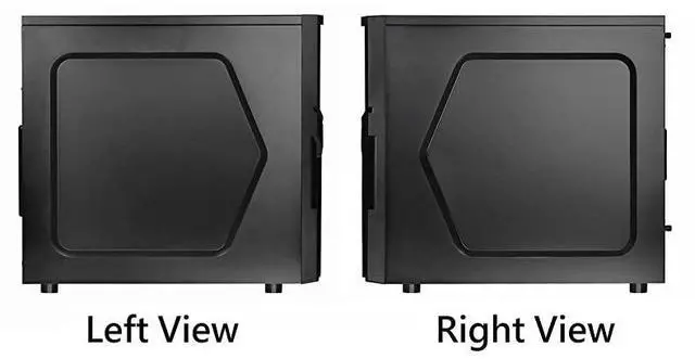 Alt view image 5 of 7 - FOR Versa H21 SPCC ATX Mid Tower Computer Chassis CA-1B2-00M1NN-00,Black