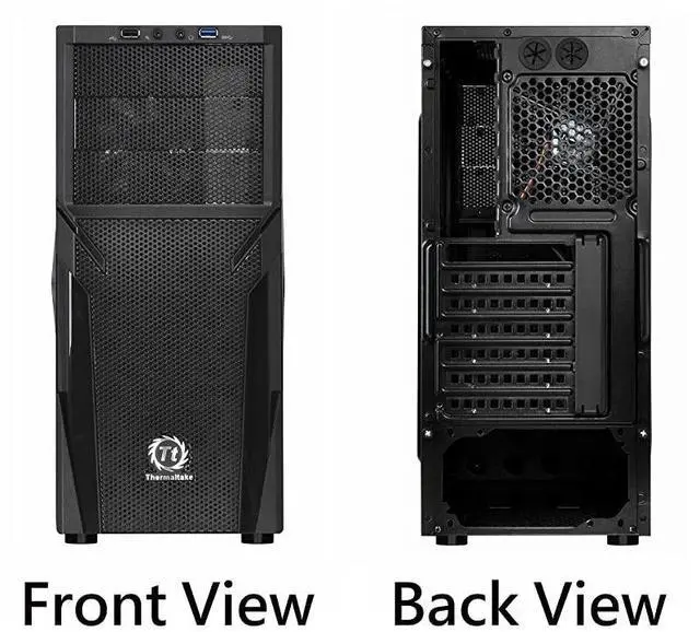 Alt view image 4 of 7 - FOR Versa H21 SPCC ATX Mid Tower Computer Chassis CA-1B2-00M1NN-00,Black