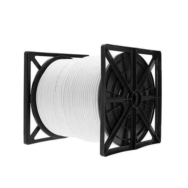 Alt view image 3 of 4 - FOR White Bulk Siamese RG59U Cable 20AWG + 182AWG 95 Shielding CCTV Video Wire White 500