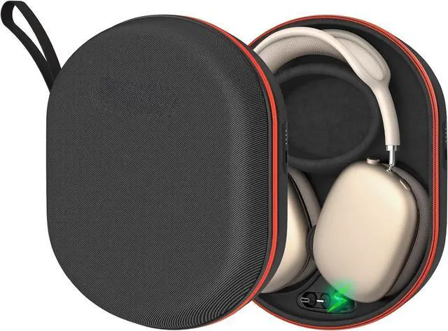 Main image of FOR-AirPods Max 1 & 2 Magnetic Lightning & USB-C Connectors Auto Sleep Mode 5000mAh Battery Case