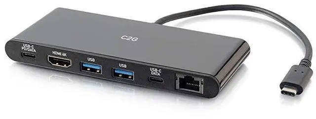 Main image of FOR-USBC Laptop Docking Station Charges Your Laptop Transfers Data Connects to Your Monitor Hub is Compatible with USBC Thunderbolt 3 Laptops MacBooks Microsoft Surface Dell 28845 Black