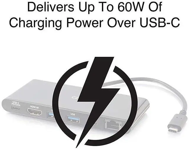 Alt view image 3 of 7 - FOR-USBC Laptop Docking Station Charges Your Laptop Transfers Data Connects to Your Monitor Hub is Compatible with USBC Thunderbolt 3 Laptops MacBooks Microsoft Surface Dell 28845 Black