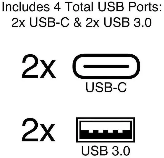 Alt view image 4 of 7 - FOR-USBC Laptop Docking Station Charges Your Laptop Transfers Data Connects to Your Monitor Hub is Compatible with USBC Thunderbolt 3 Laptops MacBooks Microsoft Surface Dell 28845 Black