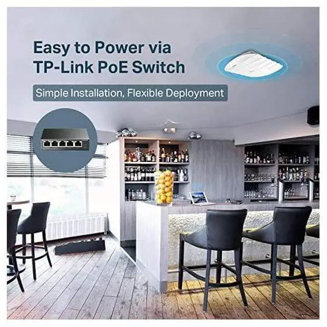 Alt view image 3 of 7 - FOR-Omada AC1350 Gigabit Ceiling Mount Wireless Access Point | Business Mesh WiFi Solution | MUMIMO Seamless Roaming | PoE Powered | SDN Cloud Access Omada app for Easy Management EAP225