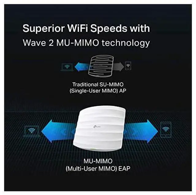 Alt view image 4 of 7 - FOR-Omada AC1350 Gigabit Ceiling Mount Wireless Access Point | Business Mesh WiFi Solution | MUMIMO Seamless Roaming | PoE Powered | SDN Cloud Access Omada app for Easy Management EAP225