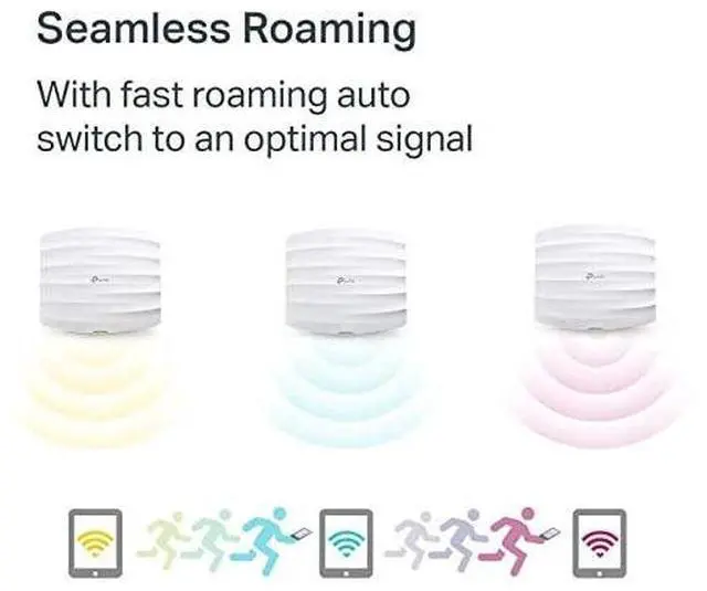 Alt view image 5 of 7 - FOR-Omada AC1350 Gigabit Ceiling Mount Wireless Access Point | Business Mesh WiFi Solution | MUMIMO Seamless Roaming | PoE Powered | SDN Cloud Access Omada app for Easy Management EAP225