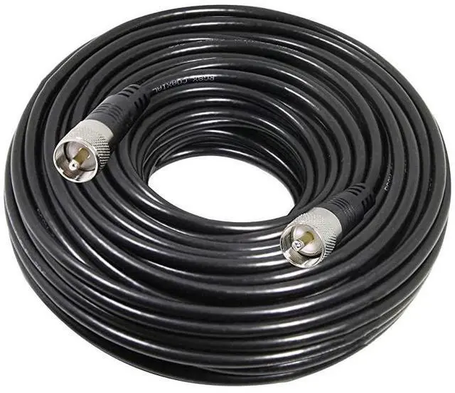 Main image of FOR-RG8x Coaxial Cable 100 ft CB Coax Cable  UHF PL259 Male to Male Low Loss CB Antenna Cables 50 Ohm for HAM Radio Antenna Analyzer Dummy Load SWR Meter